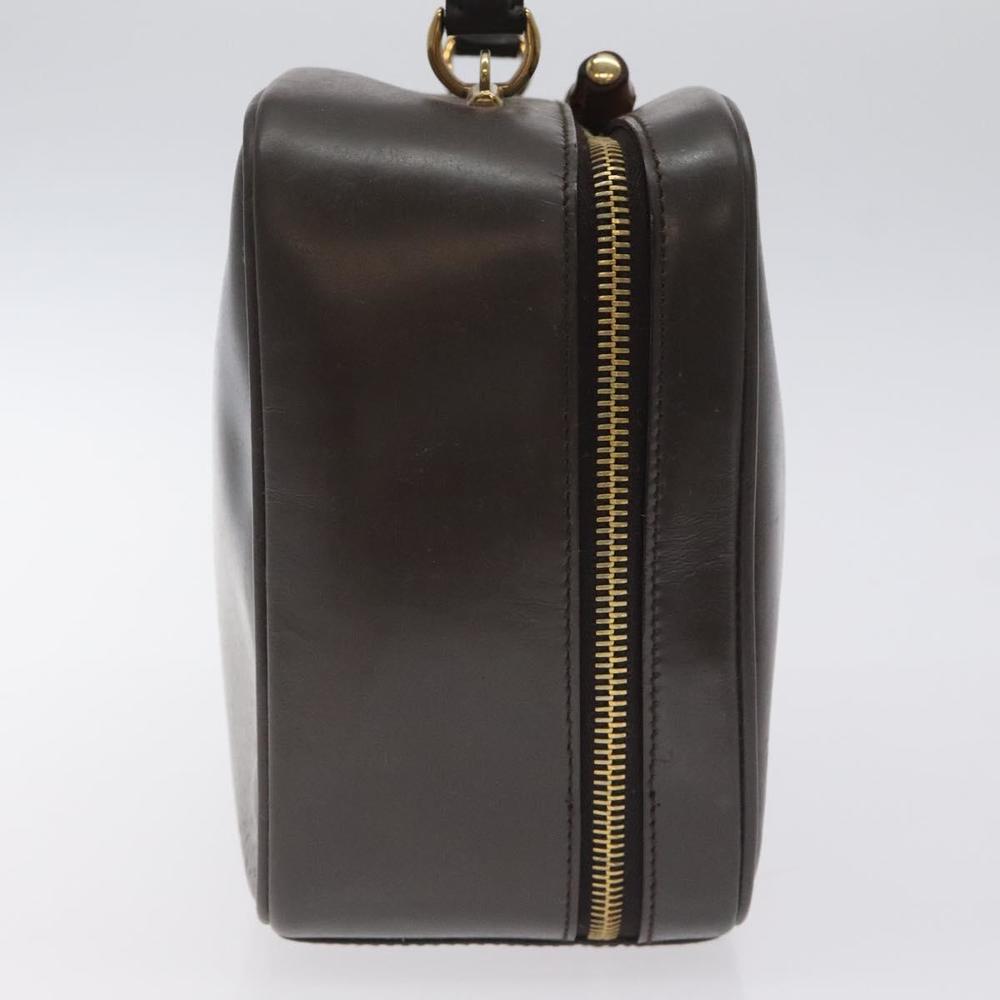 GUCCI Bamboo Hand Bag Patent leather Dark Brown Gold 000 270 0323 Auth 129452 - Picture 5 of 16